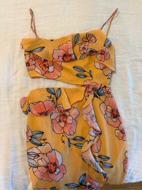 SABO Floral Cutout Maxi Dress